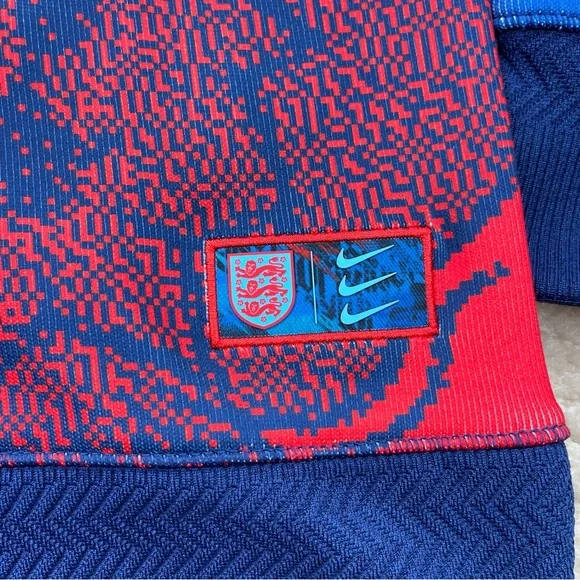 [XL] NIKE ENGLAND DRI-FIT Player Soccer Futbol Button-Up Cardigan Sweater Blue